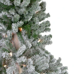 Northlight 6' Pre-Lit Flocked Alpine Artificial Christmas Tree, Clear Lights -Winter Decor Store northlight v27441 1updated 90452.1671699958