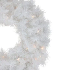 Northlight Pre-Lit White Alaskan Pine Artificial Christmas Wreath, 24-Inch, Warm White LED Lights -Winter Decor Store northlight v94181 2new2023 67580.1675850362