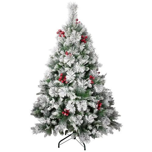 Northlight Real Touch™? Heavily Flocked Whittaker Spruce Full Artificial Christmas Tree - 5' -Unlit 2 Northlight Real Touch™? Heavily Flocked Whittaker Spruce Full Artificial Christmas Tree - 5' -Unlit - Image 2
