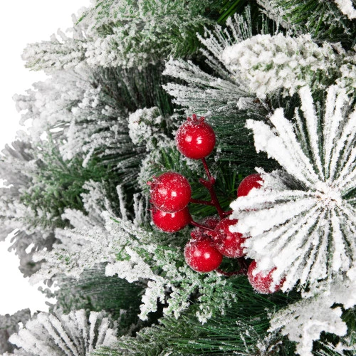 Northlight Real Touch™? Heavily Flocked Whittaker Spruce Full Artificial Christmas Tree - 5' -Unlit 5 Northlight Real Touch™? Heavily Flocked Whittaker Spruce Full Artificial Christmas Tree - 5' -Unlit - Image 5