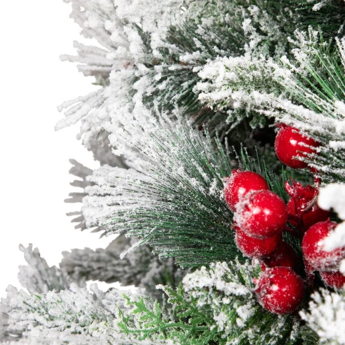 Northlight Real Touch™? Heavily Flocked Whittaker Spruce Full Artificial Christmas Tree - 5' -Unlit 6 Northlight Real Touch™? Heavily Flocked Whittaker Spruce Full Artificial Christmas Tree - 5' -Unlit - Image 6