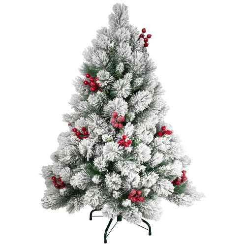 Real Touch™? Flocked Fairfield Fir Full Artificial Christmas Tree - 4.5' -Unlit 2 Real Touch™? Flocked Fairfield Fir Full Artificial Christmas Tree - 4.5' -Unlit - Image 2