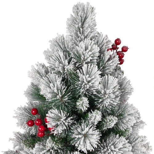 Real Touch™? Flocked Fairfield Fir Full Artificial Christmas Tree - 4.5' -Unlit 3 Real Touch™? Flocked Fairfield Fir Full Artificial Christmas Tree - 4.5' -Unlit - Image 3