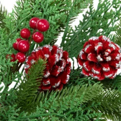 Northlight Real Touch™? Wind River Fir With Glittered Pinecones Artificial Christmas Wreath - 24" - Unlit -Winter Decor Store northlight v96307 03 34271.1726279110