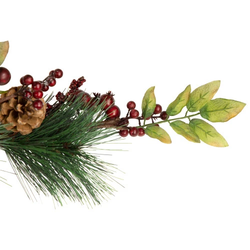 Roman 4.5' X 5.5" Green And Red Snow Dusted Artificial Christmas Garland - Unlit 3 Roman 4.5' X 5.5" Green And Red Snow Dusted Artificial Christmas Garland - Unlit - Image 3