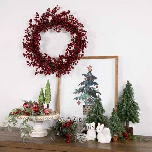 Northlight Real Touch™? Frosted Berry Artificial Christmas Wreath - 18" - Unlit 3 Northlight Real Touch™? Frosted Berry Artificial Christmas Wreath - 18" - Unlit - Image 3
