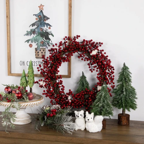 Northlight Real Touch™? Frosted Berry Artificial Christmas Wreath - 18" - Unlit 2 Northlight Real Touch™? Frosted Berry Artificial Christmas Wreath - 18" - Unlit - Image 2