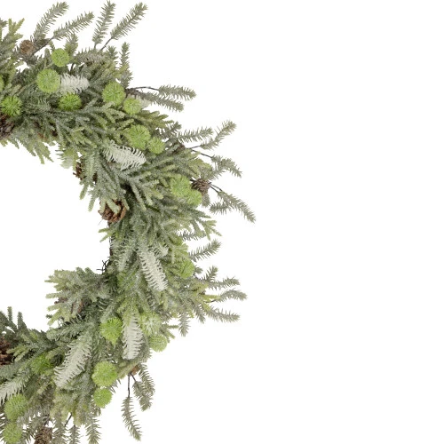 Northlight Frosted Pine And Pinecone Christmas Wreath, 30-Inch, Unlit 4 Northlight Frosted Pine And Pinecone Christmas Wreath, 30-Inch, Unlit - Image 4
