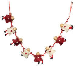 4" X 26" Red And Beige Angel Dolls Christmas Garland - Unlit 5 4" X 26" Red And Beige Angel Dolls Christmas Garland - Unlit -Winter Decor Store northlight wu86299 3 68179.1600737674