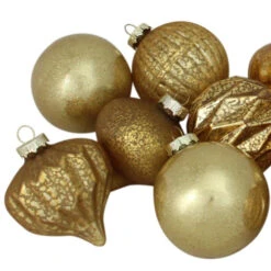Northlight 12ct Gold Mercury Glass Christmas Ornament Set 3" -Winter Decor Store northlight wy00135 03 22021.1665346763