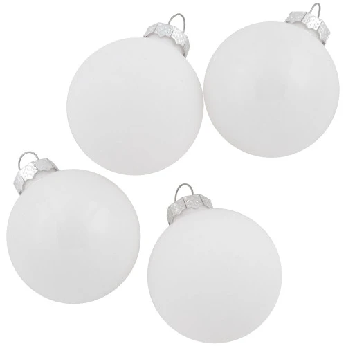 Northlight 10ct White Shiny And Matte Glass Ball Christmas Ornaments 1.75" (45mm) 2 Northlight 10ct White Shiny And Matte Glass Ball Christmas Ornaments 1.75" (45mm) - Image 2