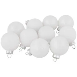 Northlight 10ct White Shiny And Matte Glass Ball Christmas Ornaments 1.75" (45mm) 9 Northlight 10ct White Shiny And Matte Glass Ball Christmas Ornaments 1.75" (45mm) -Winter Decor Store northlight wy00728 2shiny matte new 69697.1674121142