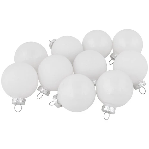 Northlight 10ct White Shiny And Matte Glass Ball Christmas Ornaments 1.75" (45mm) 5 Northlight 10ct White Shiny And Matte Glass Ball Christmas Ornaments 1.75" (45mm) - Image 5