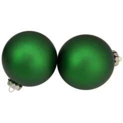 Northlight 4ct Green 2-Finish Glass Ball Christmas Ornaments 4" -Winter Decor Store northlight wy00772 2 updated2022 57406.1677060908