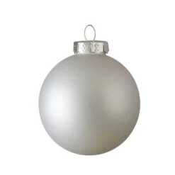 40ct Shiny And Matte Silver Glass Ball Christmas Ornaments 2.5" -Winter Decor Store northlight wy04142 01 54965.1664990619
