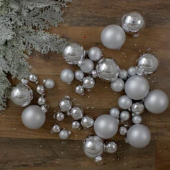 40ct Shiny And Matte Silver Glass Ball Christmas Ornaments 2.5" -Winter Decor Store northlight wy04142 6 11276.1664990619
