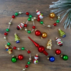 18ct Red And Green Beaded Garland With Christmas Ornaments 30" -Winter Decor Store northlight wy04152 6 04450.1588349632