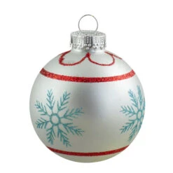 Northlight 4ct Silver And Blue Snowflake Glass Ball Christmas Ornament 2.75" (70mm) 11 Northlight 4ct Silver And Blue Snowflake Glass Ball Christmas Ornament 2.75" (70mm) -Winter Decor Store northlight wy04174 02 77736.1669884307