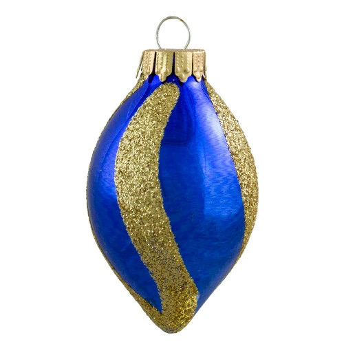 Northlight 9ct Vibrantly Colored 2-Finish Swirls Glass Christmas Finial Ornaments 2" 3 Northlight 9ct Vibrantly Colored 2-Finish Swirls Glass Christmas Finial Ornaments 2" - Image 3