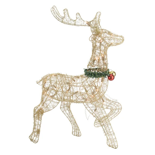 Northlight Lighted Prancing Reindeer Christmas Outdoor Decoration - 25.5" - Gold - Clear Lights 2 Northlight Lighted Prancing Reindeer Christmas Outdoor Decoration - 25.5" - Gold - Clear Lights - Image 2