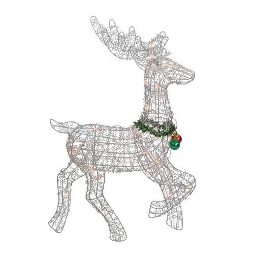 Northlight Lighted Prancing Reindeer Christmas Outdoor Decoration - 25.5" - Clear Lights 1 Northlight Lighted Prancing Reindeer Christmas Outdoor Decoration - 25.5" - Clear Lights