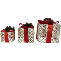 Northlight Set Of 3 Lighted White Rope Gift Box Christmas Decorations 9.75" -Winter Decor Store northlight y93948 3 38698.1677147710