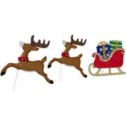 Northlight 59" Lighted Reindeer With Sleigh Christmas Decoration 13 Northlight 59" Lighted Reindeer With Sleigh Christmas Decoration -Winter Decor Store northlight y93952 2 19710.1701451602