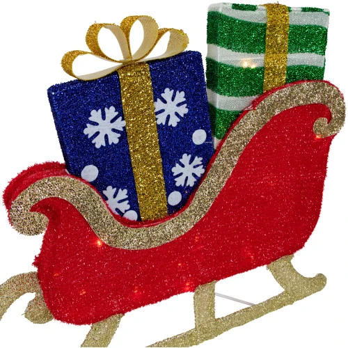 Northlight 59" Lighted Reindeer With Sleigh Christmas Decoration 6 Northlight 59" Lighted Reindeer With Sleigh Christmas Decoration - Image 6