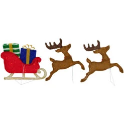 Northlight 59" Lighted Reindeer With Sleigh Christmas Decoration 11 Northlight 59" Lighted Reindeer With Sleigh Christmas Decoration -Winter Decor Store northlight y93952 5 63612.1688566821