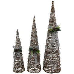 Northlight Set Of 3 LED Lighted Pine And Berries Cone Christmas Tree Decorations 39.25" 8 Northlight Set Of 3 LED Lighted Pine And Berries Cone Christmas Tree Decorations 39.25" -Winter Decor Store northlight y93955 3 03824.1677147712
