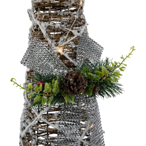 Northlight Set Of 3 LED Lighted Pine And Berries Cone Christmas Tree Decorations 39.25" 5 Northlight Set Of 3 LED Lighted Pine And Berries Cone Christmas Tree Decorations 39.25" - Image 5