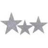 Northlight Set Of 3 LED Lighted Silver Stars Outdoor Christmas Decorations 24"