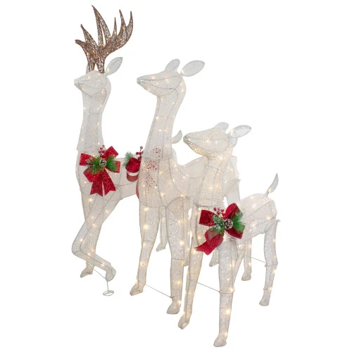 Northlight LED Lighted Reindeer Family Outdoor Christmas Decorations - Warm White - Set Of 3 4 Northlight LED Lighted Reindeer Family Outdoor Christmas Decorations - Warm White - Set Of 3 - Image 4