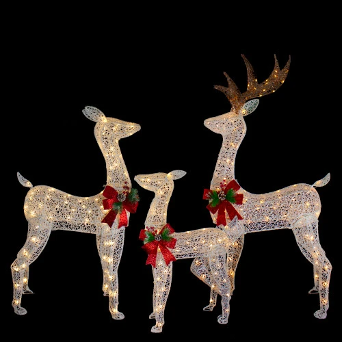 Northlight LED Lighted Reindeer Family Outdoor Christmas Decorations - Warm White - Set Of 3 1 Northlight LED Lighted Reindeer Family Outdoor Christmas Decorations - Warm White - Set Of 3