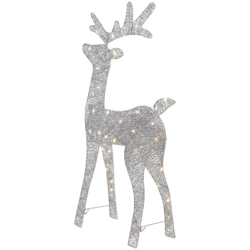 Northlight LED Lighted Glitter Reindeer Outdoor Christmas Decoration - 39.5" - Warm White 5 Northlight LED Lighted Glitter Reindeer Outdoor Christmas Decoration - 39.5" - Warm White - Image 5
