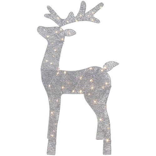 Northlight LED Lighted Glitter Reindeer Outdoor Christmas Decoration - 39.5" - Warm White 1 Northlight LED Lighted Glitter Reindeer Outdoor Christmas Decoration - 39.5" - Warm White