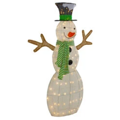 Northlight 43" LED Lighted Snowman With Top Hat And Green Scarf Outdoor Christmas Decoration 10 Northlight 43" LED Lighted Snowman With Top Hat And Green Scarf Outdoor Christmas Decoration -Winter Decor Store northlight ye92356 1 06824.1646269200