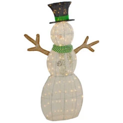 Northlight 43" LED Lighted Snowman With Top Hat And Green Scarf Outdoor Christmas Decoration 12 Northlight 43" LED Lighted Snowman With Top Hat And Green Scarf Outdoor Christmas Decoration -Winter Decor Store northlight ye92356 2 86671.1646269201