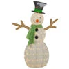Northlight 43" LED Lighted Snowman With Top Hat And Green Scarf Outdoor Christmas Decoration