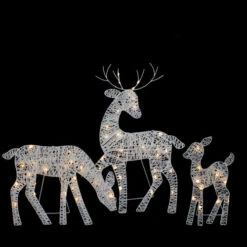 Northlight Set Of 3 LED Lighted White Reindeer Family Outdoor Christmas Decorations 29" 7 Northlight Set Of 3 LED Lighted White Reindeer Family Outdoor Christmas Decorations 29" -Winter Decor Store northlight ye92357 onblack 32381.1665433305
