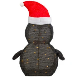 Northlight 28" LED Lighted Tinsel Penguin In Santa Hat Outdoor Christmas Decoration 12 Northlight 28" LED Lighted Tinsel Penguin In Santa Hat Outdoor Christmas Decoration -Winter Decor Store northlight ye92362 2 24622.1637152443