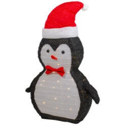 Northlight 28" LED Lighted Tinsel Penguin In Santa Hat Outdoor Christmas Decoration 11 Northlight 28" LED Lighted Tinsel Penguin In Santa Hat Outdoor Christmas Decoration -Winter Decor Store northlight ye92362 3 70482.1637152443