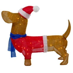 Northlight 26" LED Lighted Dachshund Dog Outdoor Christmas Decoration -Winter Decor Store northlight ye92364 3 88473.1646269152