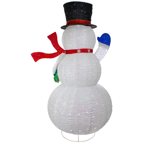 Northlight LED Lighted Iridescent Twinkling Snowman Outdoor Christmas Decoration - 71" 6 Northlight LED Lighted Iridescent Twinkling Snowman Outdoor Christmas Decoration - 71" - Image 6