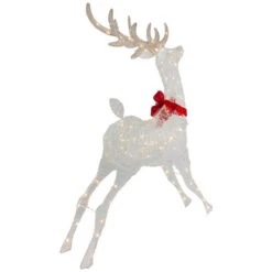 Northlight 56" LED Lighted Reindeer With Glitter Bow Outdoor Christmas Decoration -Winter Decor Store northlight ye92370 2 10946.1665611636
