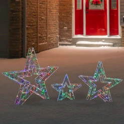 Northlight LED Lighted Multi-Function Outdoor Christmas Stars - 23" - Multicolor - Set Of 3 9 Northlight LED Lighted Multi-Function Outdoor Christmas Stars - 23" - Multicolor - Set Of 3 -Winter Decor Store northlight ye92372 5 10105.1719265112