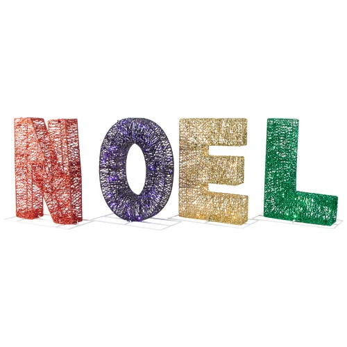 Northlight LED Lighted "Noel" Outdoor Christmas Decoration - 46" - Multicolor 4 Northlight LED Lighted "Noel" Outdoor Christmas Decoration - 46" - Multicolor - Image 4