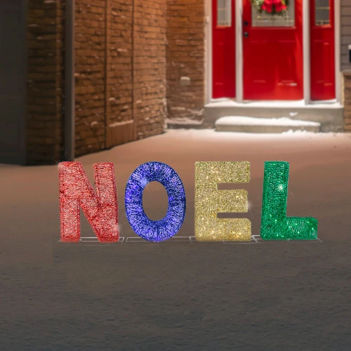 Northlight LED Lighted "Noel" Outdoor Christmas Decoration - 46" - Multicolor 2 Northlight LED Lighted "Noel" Outdoor Christmas Decoration - 46" - Multicolor - Image 2