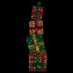 Northlight LED Lighted Stacked Christmas Gifts Outdoor Decoration - 53" - Warm White