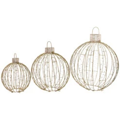 LED Lighted Hanging Ornaments Outdoor Christmas Decoration - Set Of 3 -Winter Decor Store northlight ye93929 3 88368.1661539940